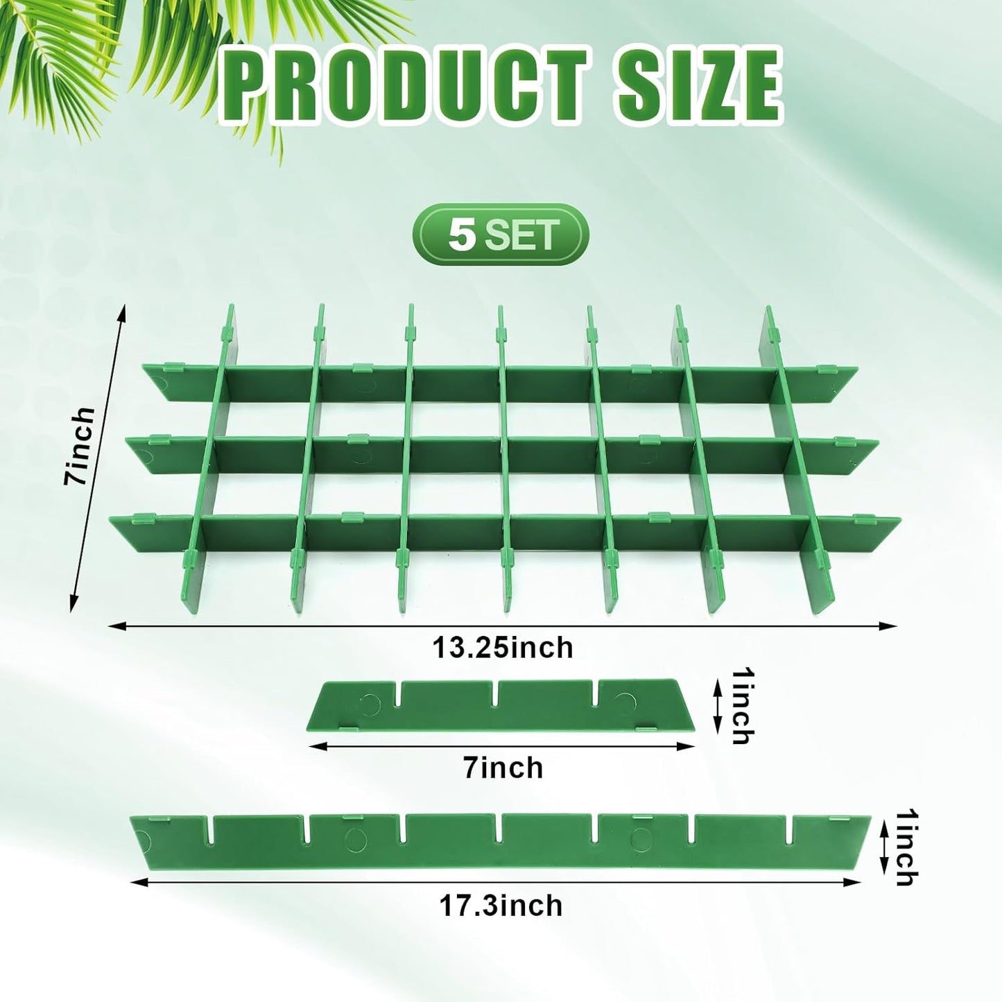 5 Sets Freeze Dryer Tray Dividers, Compatible with Harvest Right Freeze Dryer, Candy Tray Dividers Accessories (Small,Green)