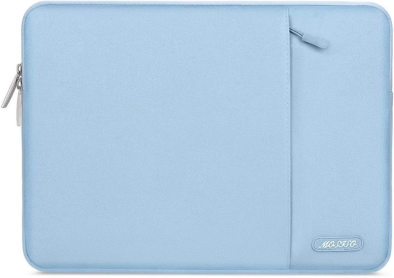 MOSISO Laptop Case 13.3 inch, 13-13.3 inch Laptop Sleeve Compatible with MacBook Air/Pro 13/Pro 14 M5 M4 M3 M2 M1, HP Dell ASUS Lenovo,Polyester Vertical Computer Sleeve Bag with Pocket, Air Blue