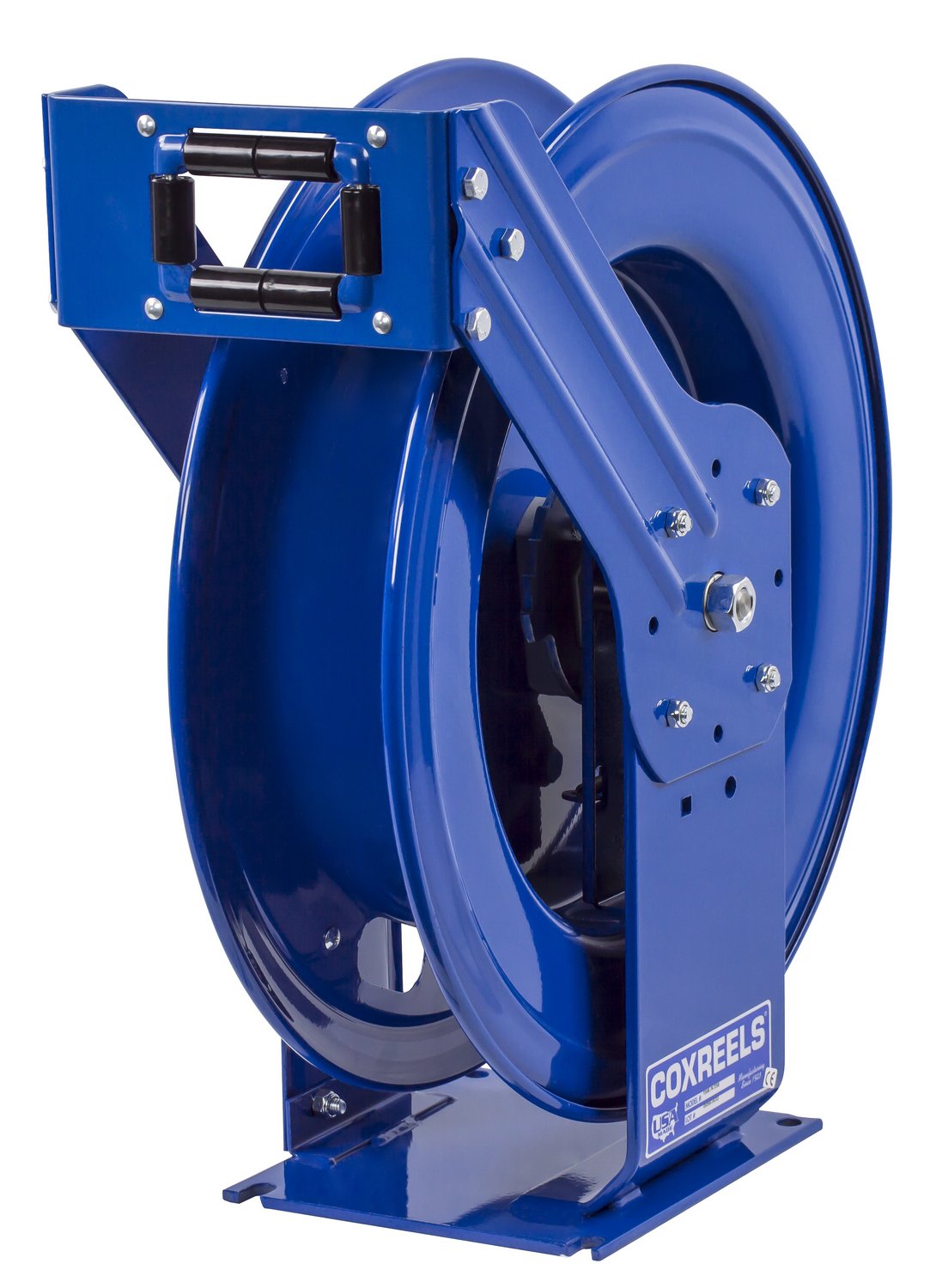Coxreels TSHL-N-350 Supreme Duty Spring Rewind Hose Reel for air/water/oil: 3/8" I.D., 50' hose capacity, less hose, 300 PSI