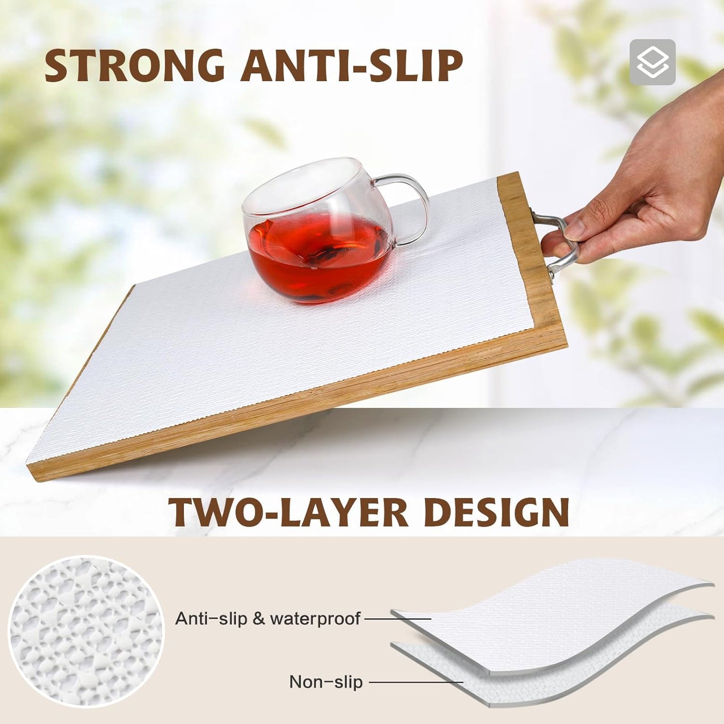 Shelf Liners for Kitchen Cabinets 12in x 39.37FT Non Adhesive Drawer Liner Pure White Thickened Shelf Liner Strong Non-Slip Easy to Clean for Tool Box Refrigerator with Knife and Tape Measure