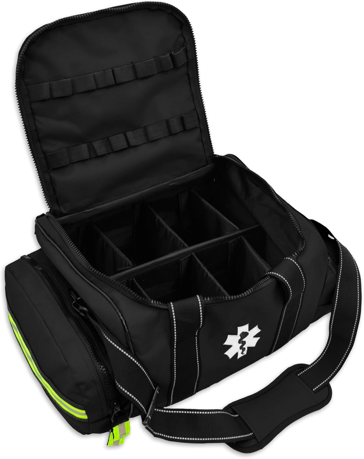 Lightning X Customizable Large EMT Medic First Responder EMS Trauma Jump Bag w/Embroidered Name - BLACK