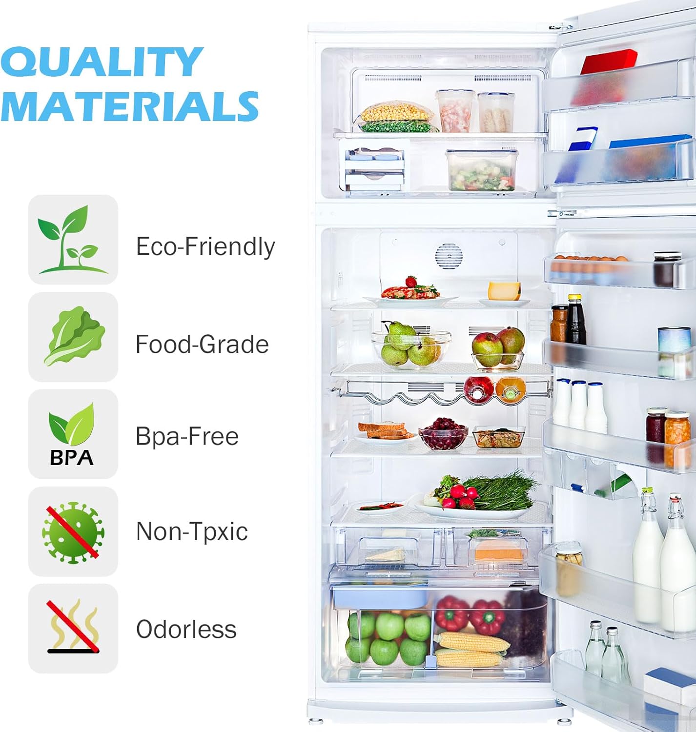 Drawer Liners, Waterproof Shelf Liner, Anti-Slip Non-Adhesive BPA Free Kitchen Cupboard Cabinet Liner Refridge Fridge Mats Sink Protector Strong Durable for Home (Clear/19.7in x 20Ft)