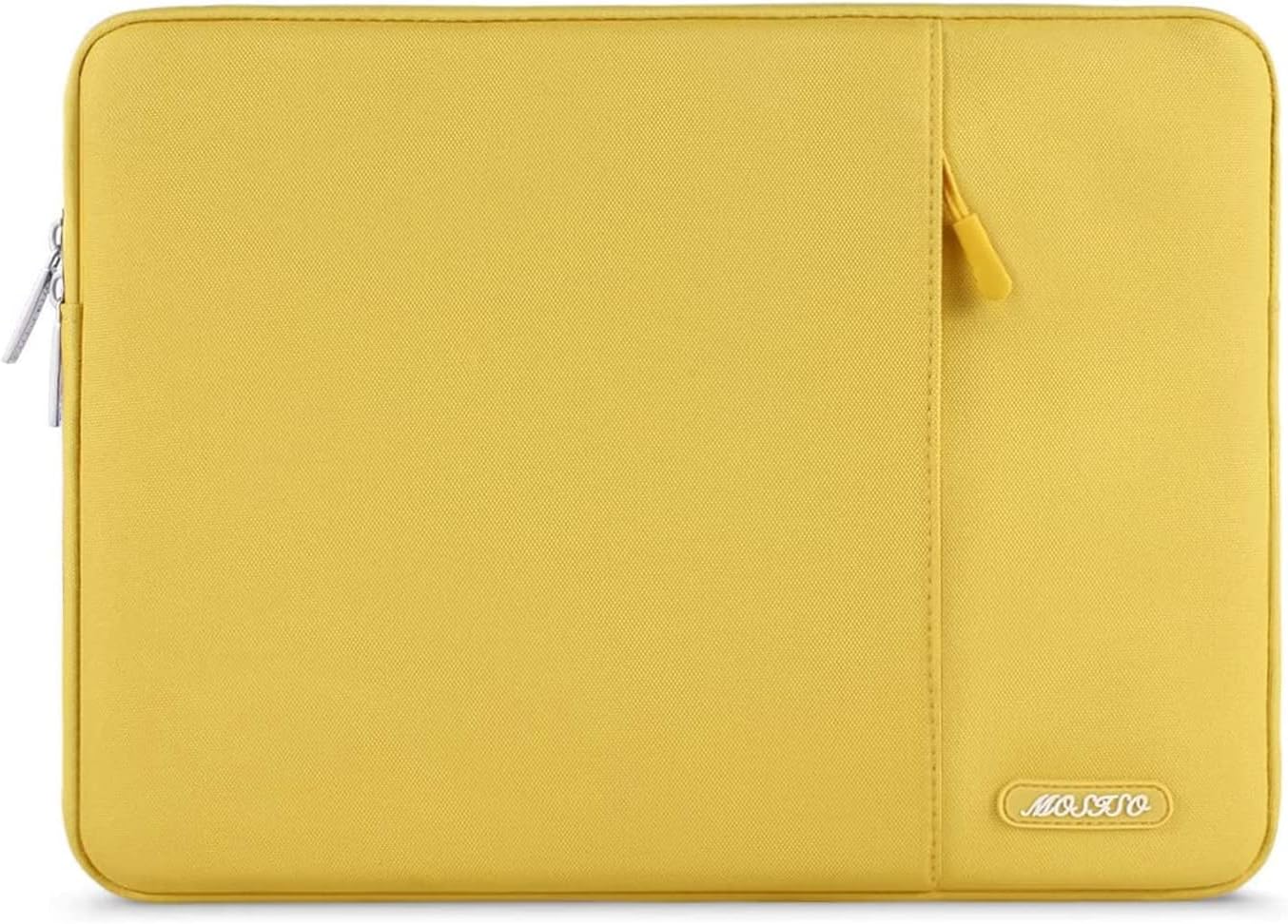 MOSISO Laptop Case 13.3 inch, 13-13.3 inch Laptop Sleeve Compatible with MacBook Air/Pro 13/Pro 14 M5 M4 M3 M2 M1, HP Dell ASUS Lenovo,Polyester Vertical Computer Sleeve Bag with Pocket, Yellow