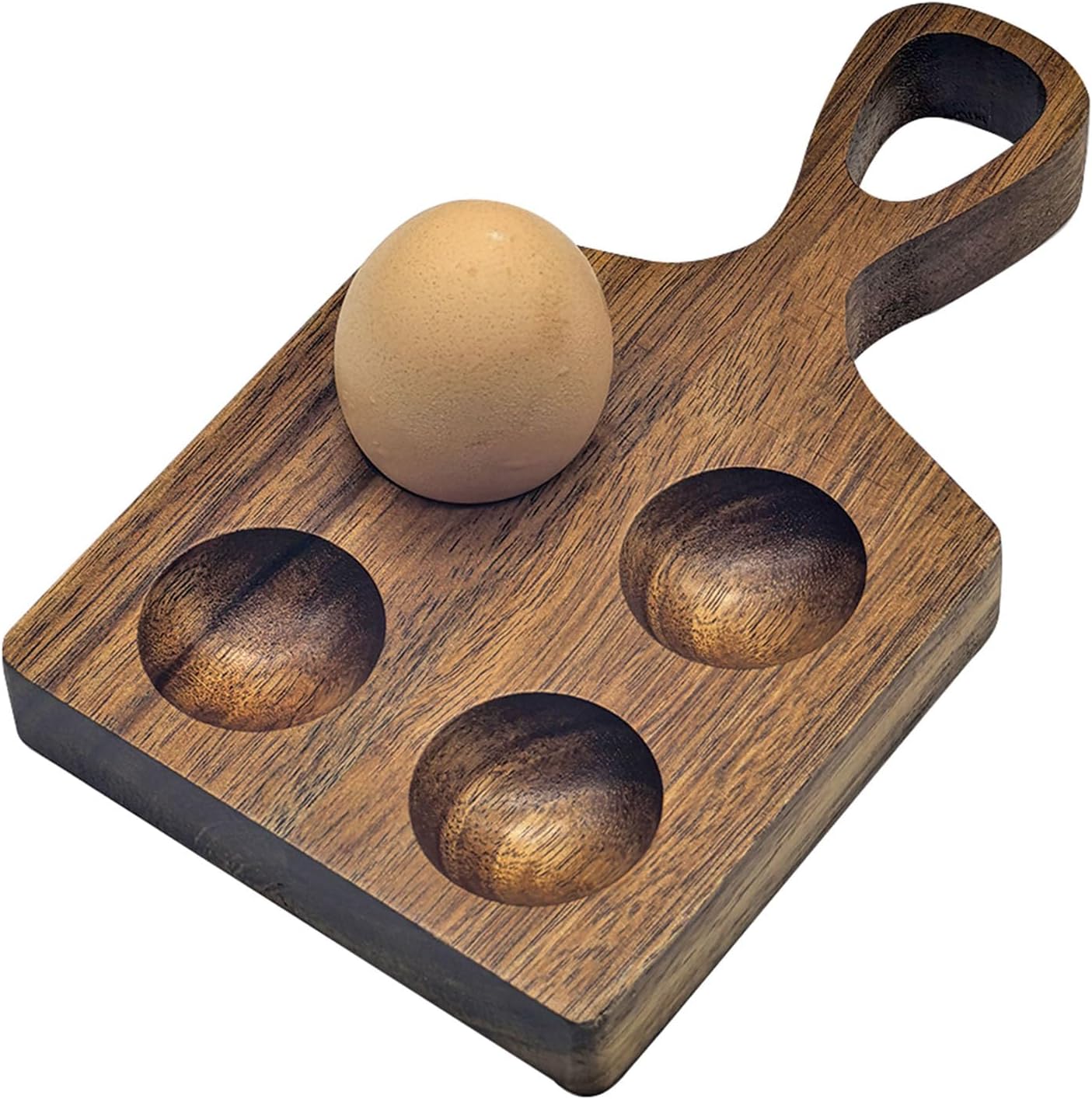 Multipurpose Wooden Eggs Storage Container For Refrigerator Countertops Kitchen Holder Tray Organizers With Handle Decorative Kitchen Display Tray