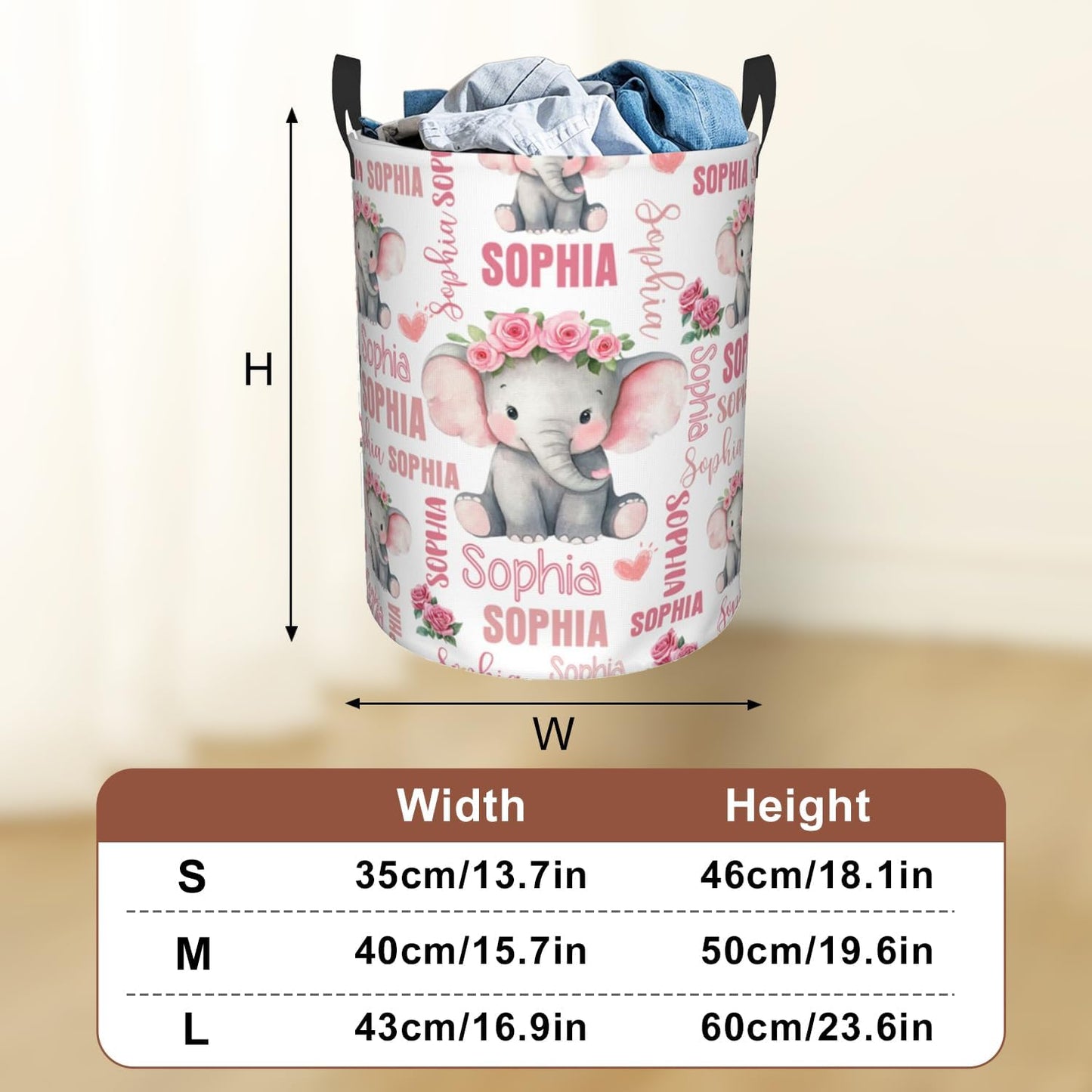 Custom Name Laundry Hamper, Personalized Laundry Baskets with Name for Boys Girls Women Men, Customized Collapsible Dirty Clothes Hamper Easy Storage Gifts for Bedroom Bathroom Living Room