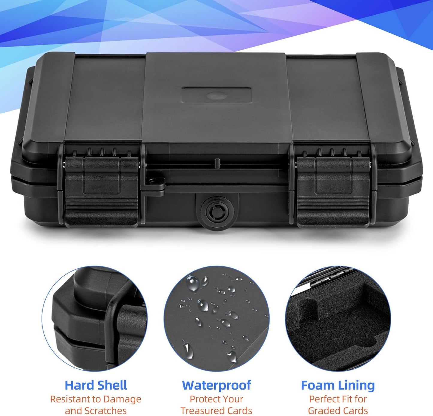 Graded Card Storage Box Case, Sports Trading Card Box - Cards Case Fits PSA MTG CSG BGS SGC Top Loaders Magnetic Card Holder, Waterproof Carrying (Mini)
