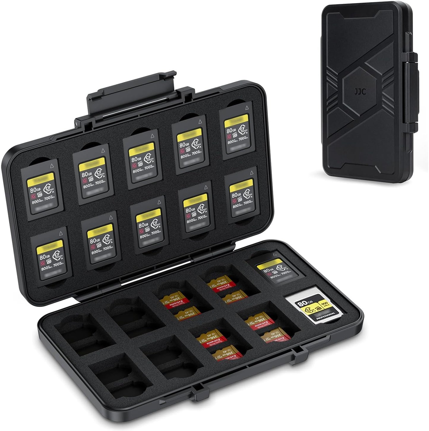 [Large Capacity] CFexpress Type A Card Case Storage, 60 Slots Memory Card Organizer Holder Box for 40 TF Micro SD & 20 CFexpress Type-A Cards, for Sony A7RV A7SIII A7IV A7R5 A1 A9M3 FX3 FX6 FX30