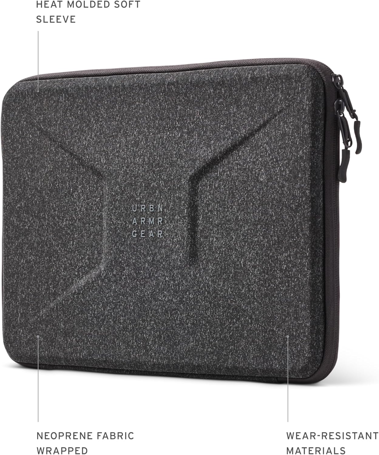 UAG Laptop Sleeve Case, Medium Sleeve, Fits Up to 13-14" Laptop, Shockproof Protective Carrying Computer Bag with Micro-Suede Lining and Interior Accessory Pocket, Dark Grey