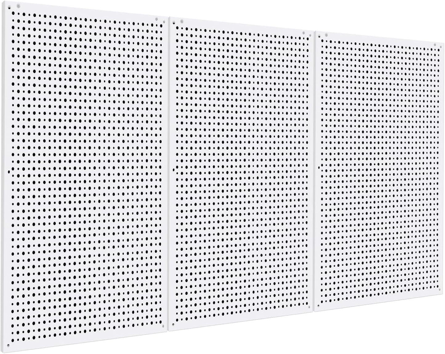 Pegboard Rack Garage Storage,Steel Pegboard Heavy Duty- 3 Pack 16-Inch X 24-Inch Metal Peg Board Tool Organization Panels (White)