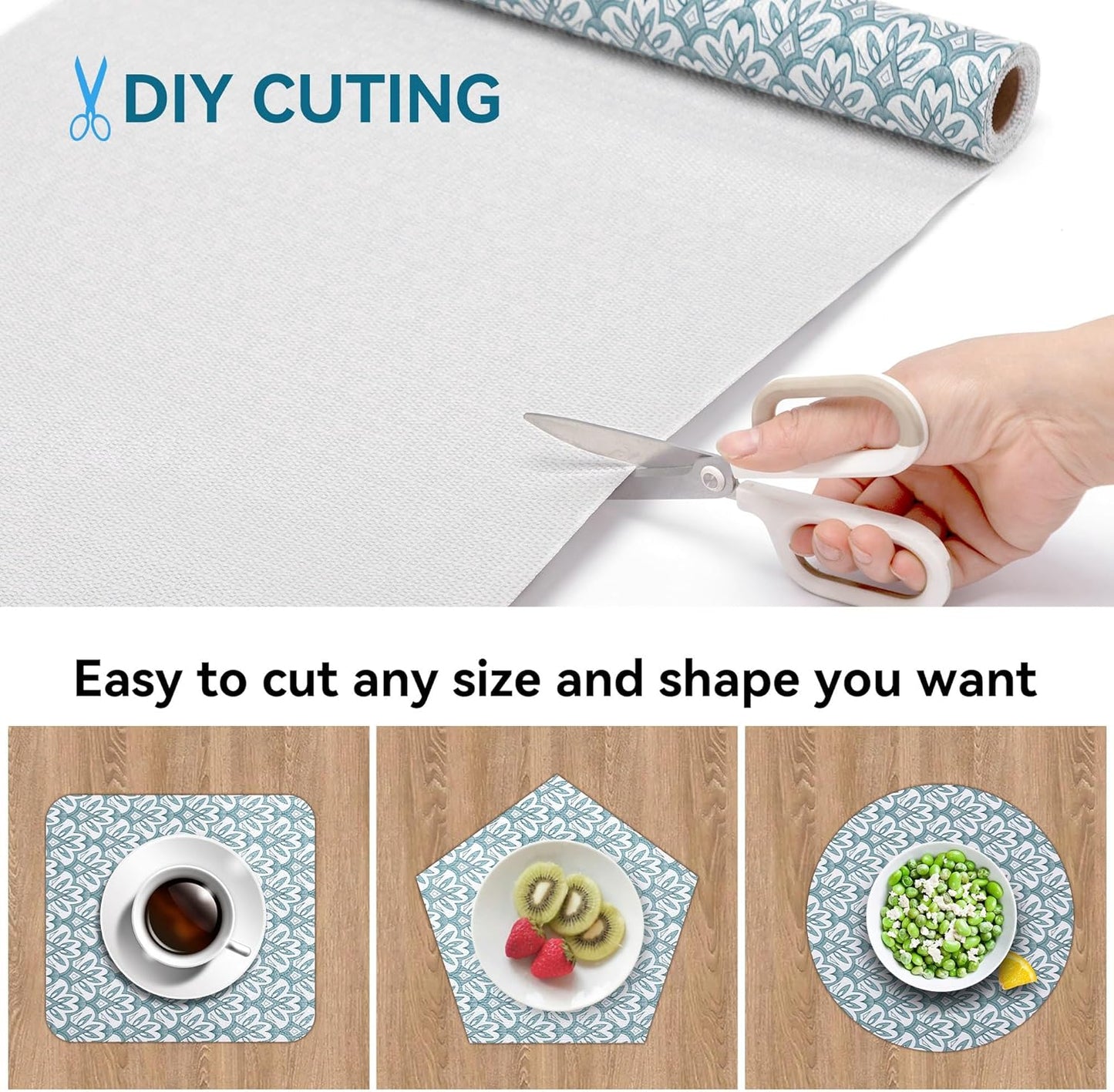12" W x 240" L Floral Drawer and Shelf Liner for Cabinets, Non-Adhesive Strong Grip Non-Slip Flower Shelf Cabinet Kitchen Shelf Liners for Kitchen Cabinets