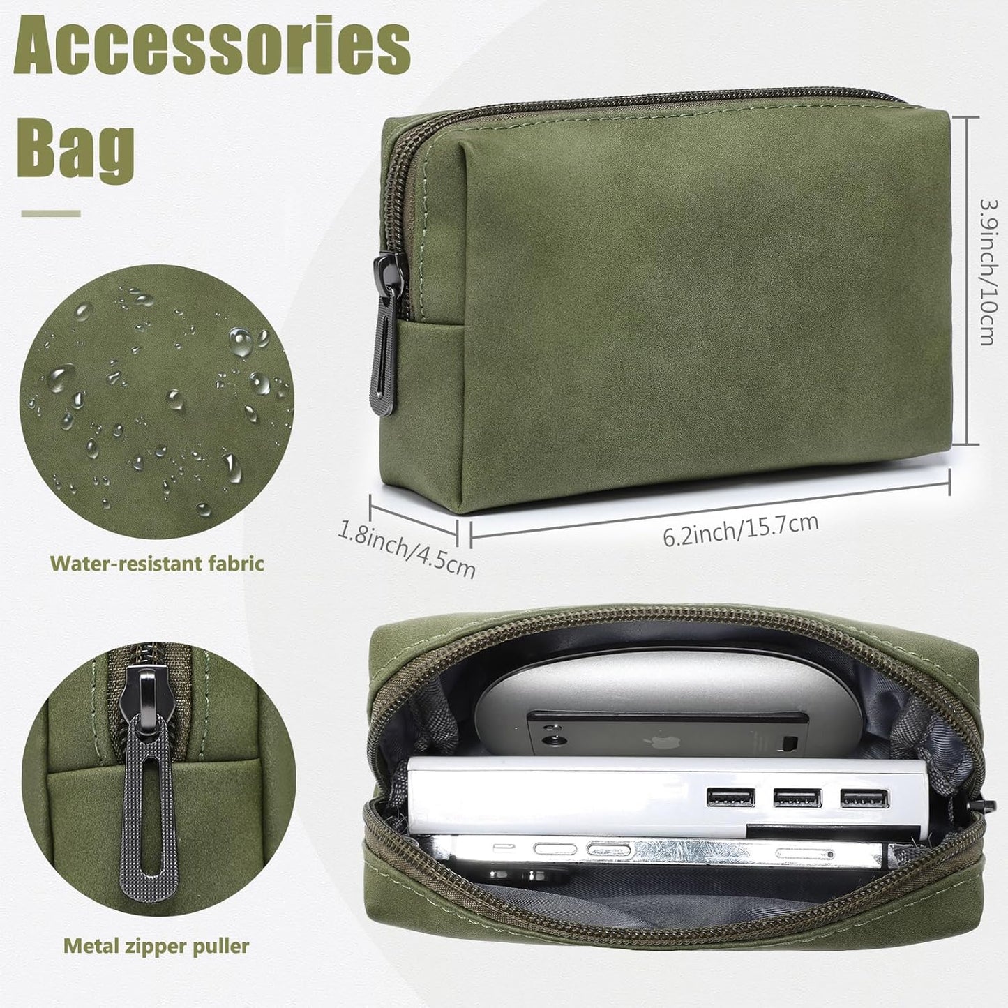 HYZUO 15-16 Inch Laptop Sleeve Case with Stand Feature for MacBook Pro 16 M4/M3/M2/M1 Pro/Max 2025-2019, XPS 15, MacBook Pro 15 2015-2012, Samsung Galaxy Book Flex/Pro 15, Olive Green