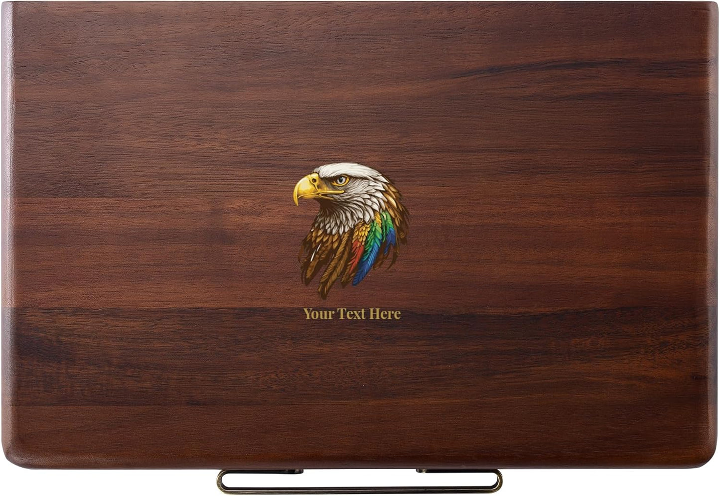 Shanik Wooden Large Watch Box for Men - Personalized Storage with 5 Slots for Watches - Organizer Box for Personal Stuff with Print Design