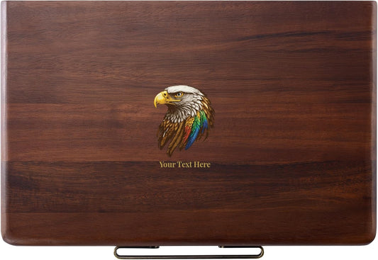 Shanik Wooden Large Watch Box for Men - Personalized Storage with 5 Slots for Watches - Organizer Box for Personal Stuff with Print Design