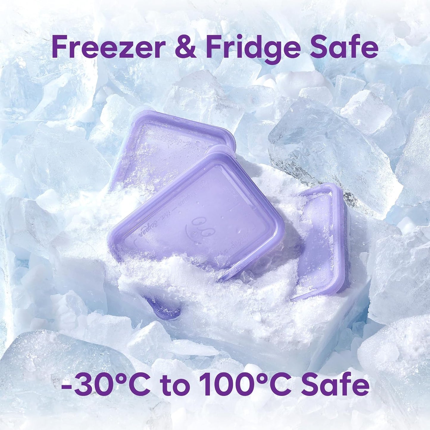 Twist-Release Freezer Containers, Family pack, 26pcs | Flexible When Frozen, No-Thaw Release | Anti-Break, BPA-Free, Stackable | Made in Korea