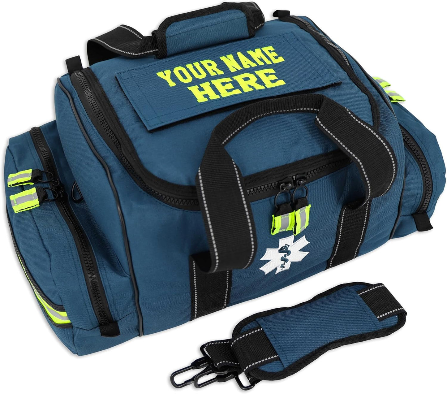 Lightning X Customizable Large EMT Medic First Responder EMS Trauma Jump Bag w/Embroidered Name - BLUE