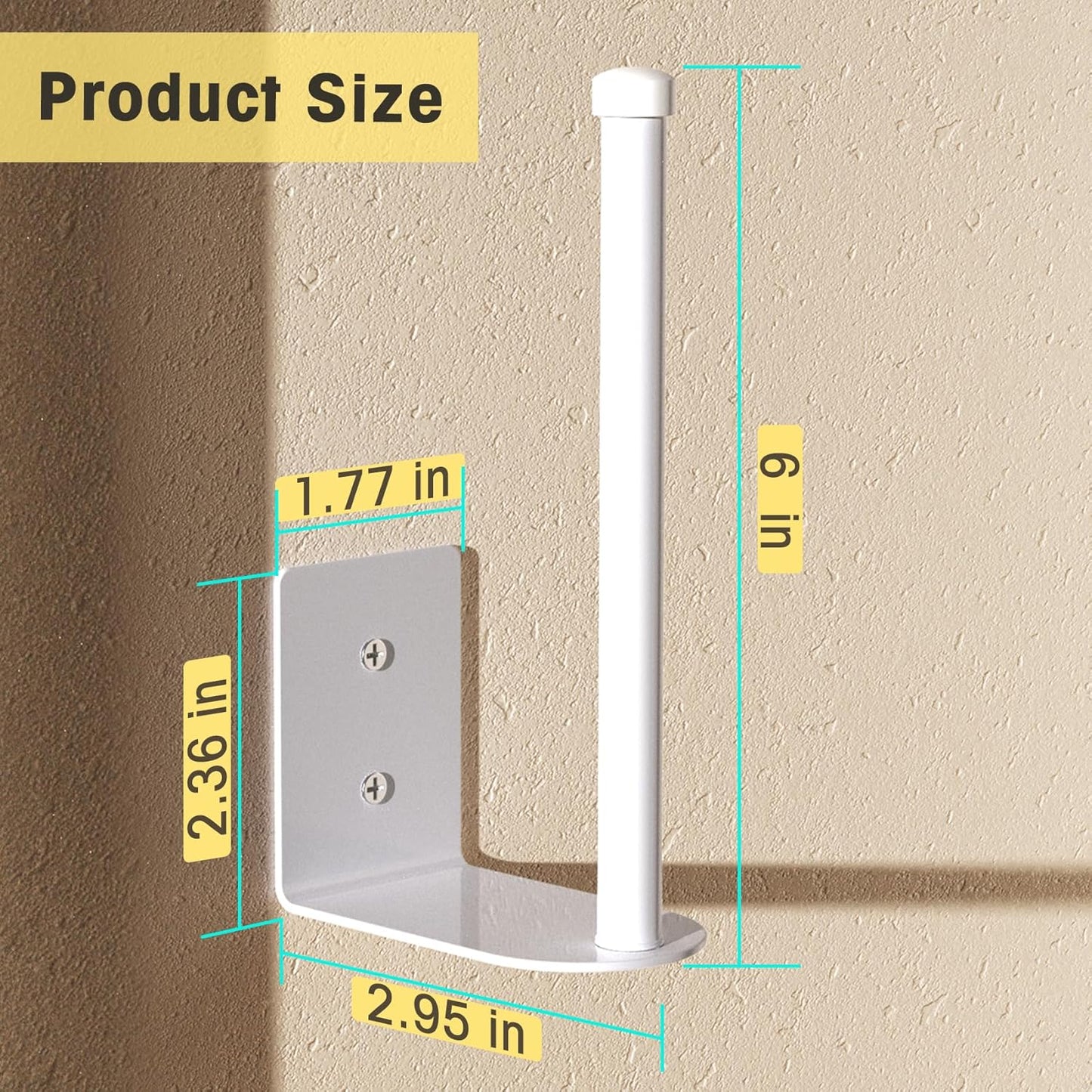 4 Pack Hat Racks for Baseball Caps, Stainless Steel Hat Organizer for Baseball Cap, Hat Holder Storage Organizer, Hat Hanger Strong Adhesive/Wall Drilled for Door, Bedroom, Closet(White 6 in)