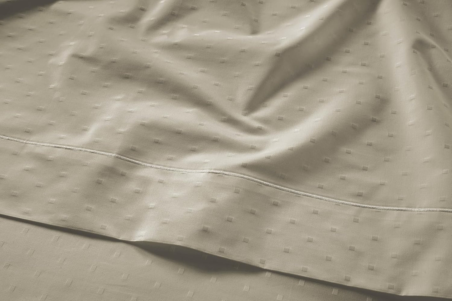 LANE LINEN Pillows Queen Size Set of 2, Soft 100% Egyptian Cotton, Cool & Smooth 1000 Thread Count Pillow Cases - Swiss Dot - Linen