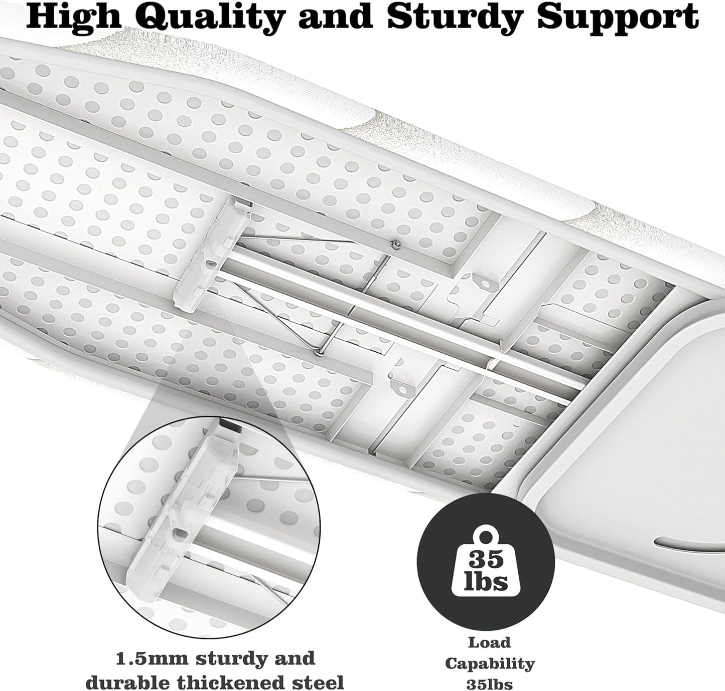 Wall-Mounted Ironing Board 37.4" x 11.8" Compact Mount Fold Down Iron Board Foldable 180° Swivel Iron Board with Heat Resistant Cover Space Saving for Home Laundry Room, Apartment, Dorms