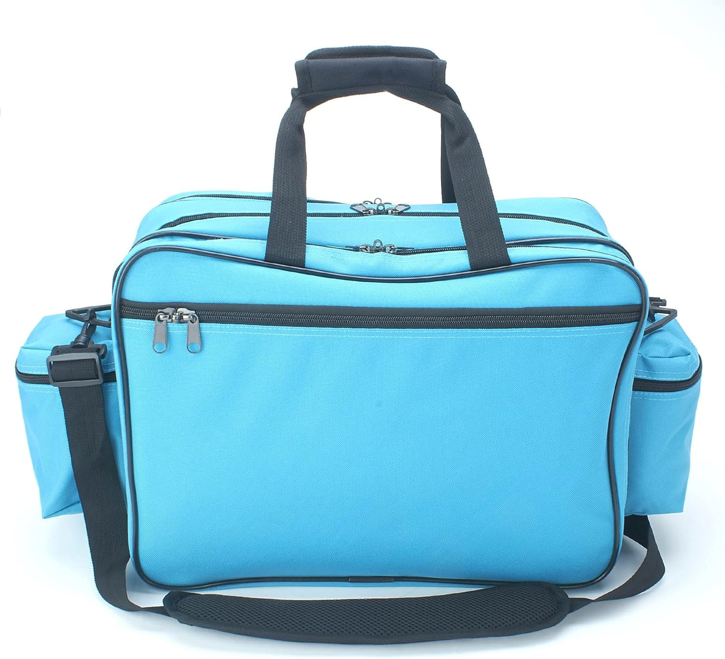 ASA TECHMED Nursing Bag with Compartments – Durable Medical Equipment Shoulder Bag for Nurses, Physicians, EMTs, Multi-Pocket, Nylon Reinforced, Adjustable Straps (Teal)
