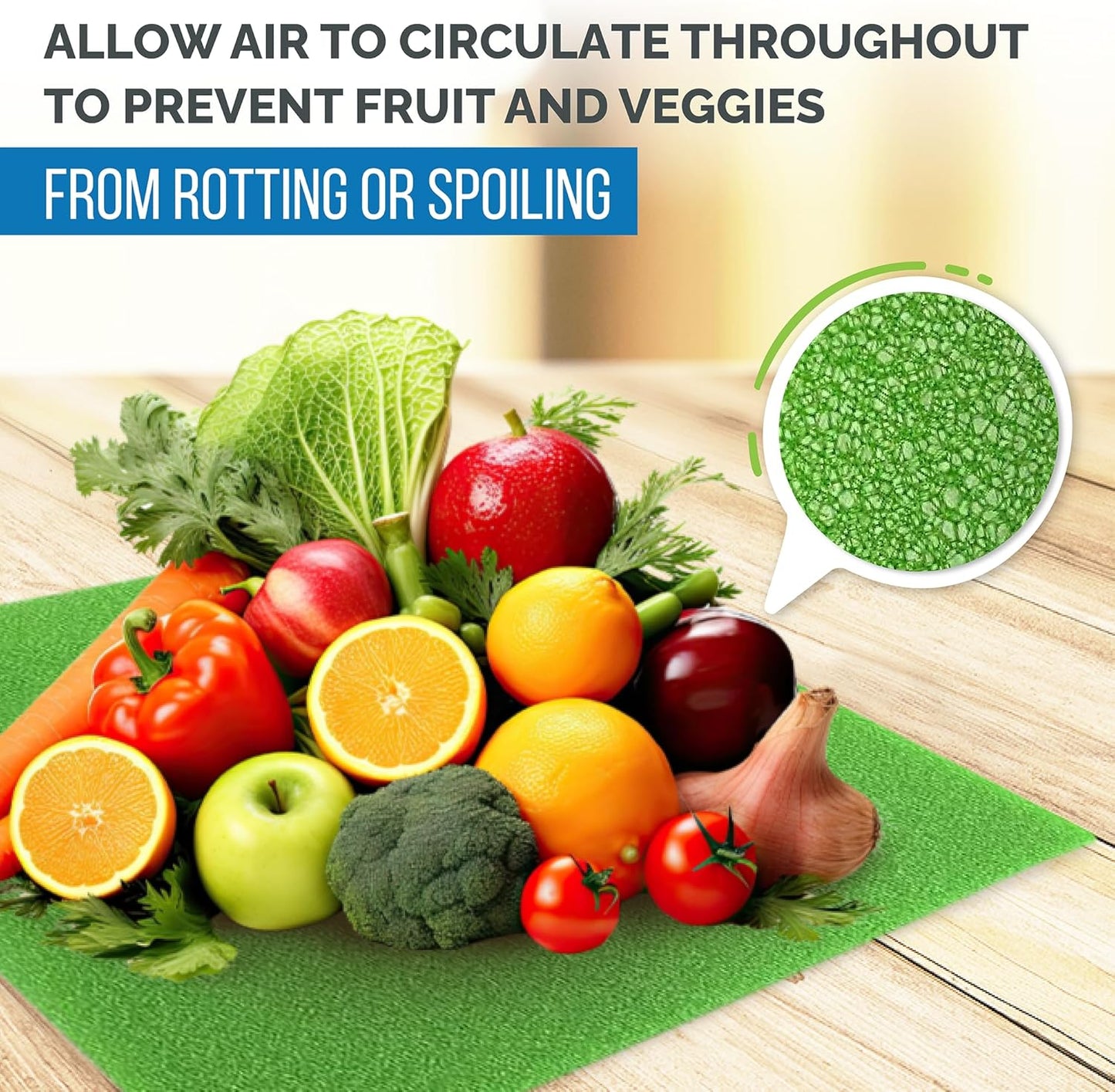 Fruit & Veggie Life Extender Drawer Liner - Refrigerator Liners, Refrigerator Organizers and Storage, Fridge Liners for Refrigerator Shelf Liners, Refrigerator Liners for Shelves, Fridge Shelf Liners