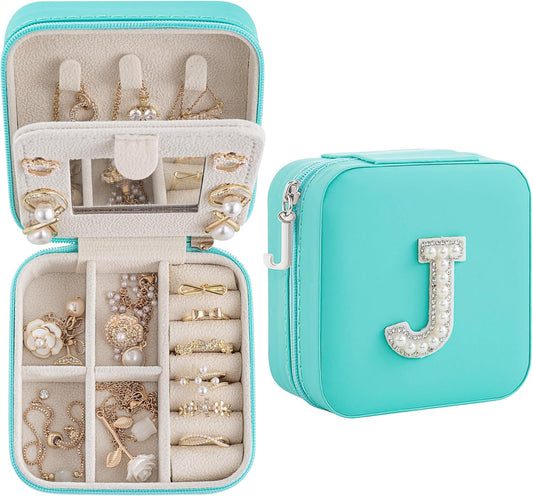 Birthday Gifts For Women - Initial Jewelry Box & Travel Case, Gifts for Wife, Girlfriend, Bridesmaid