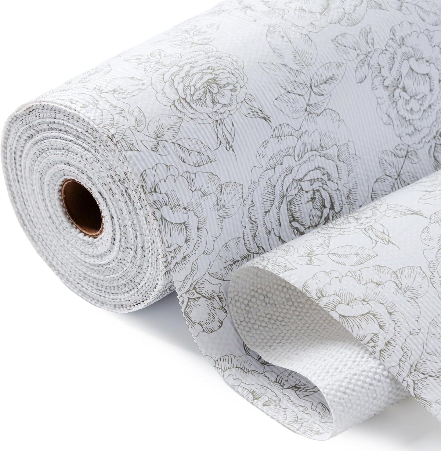 Shelf Drawer Liner for Kitchen Cabinets Non Adhesive, Slip Resistant Strong Grip Thickened Cabinet Liners for Shelves, Non Slip Plastic Shelving Paper for Cupboard, Dresser, Pantry(Rose, 17.5" x 20FT)