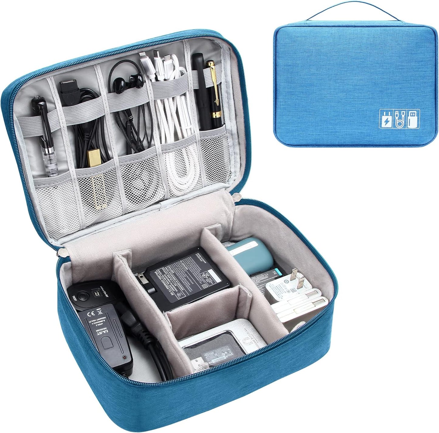 Electronics Organizer Travel Cable Organizer Bag Waterproof Portable Digital Storage Bag Electronic Accessories Case Cable Charger Organizer Case
