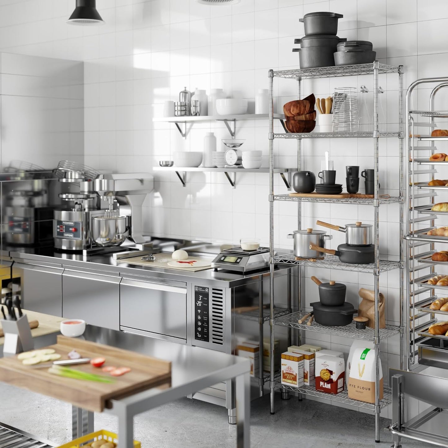 14" Deep x 30" Wide x 86" Height Wire Shelving Kit | 6-Tier | NSF Commercial Storage Rack Unit