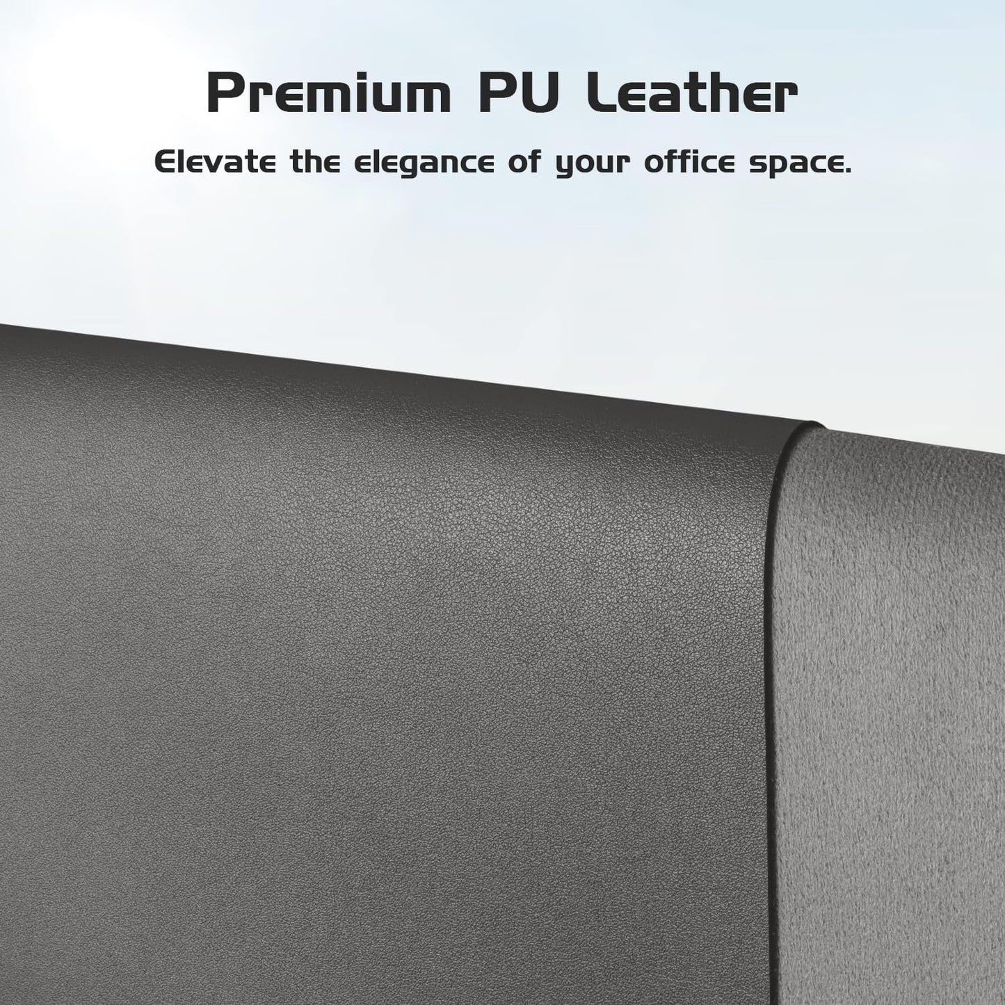 Aothia Leather Desk Pad Protector, Office Desk Mat, Large Mouse Pad, Laptop Desk Pad, Non-Slip PU Leather Desk Blotter, Waterproof Desk Writing Pad for Office and Home (Gray, 47" x 24")