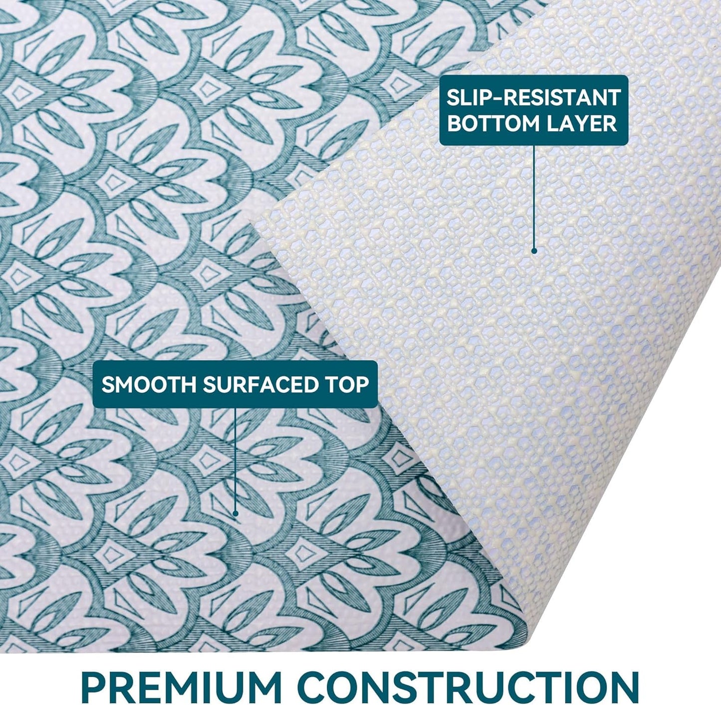 12" W x 120" L Floral Drawer and Shelf Liner for Cabinets, Non-Adhesive Strong Grip Non-Slip Flower Shelf Cabinet Kitchen Shelf Liners for Kitchen Cabinets
