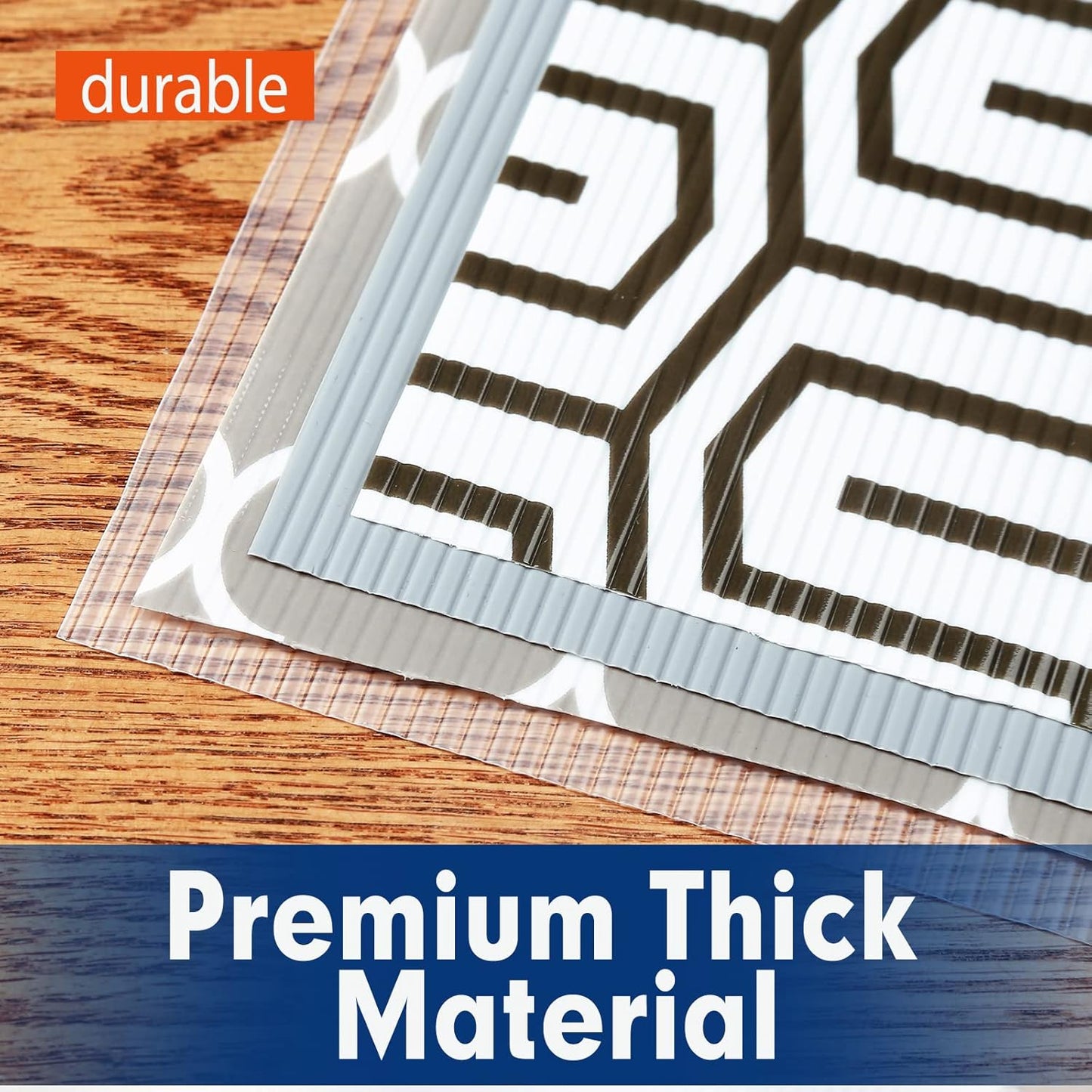 Shelf Liner, Drawer Liner, 2 Rolls x 12 Inches x 20 FT Cabinet Liner for Kitchen Cabinets Non-Adhesive Shelf Liners, Waterproof Shelf Paper with Non-Slip, Durable Liners, Clear
