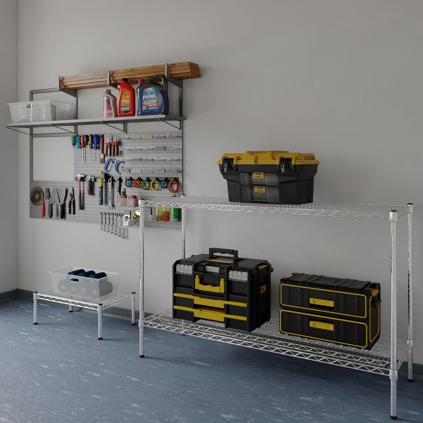 18" Deep x 54" Wide x 34" Height Wire Shelving Kit | 2-Tier | NSF Commercial Storage Rack Unit