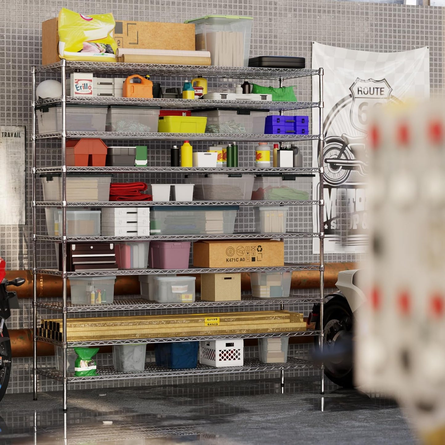 24" Deep x 72" Wide x 86" Height Wire Shelving Kit | 10-Tier | NSF Commercial Storage Rack Unit