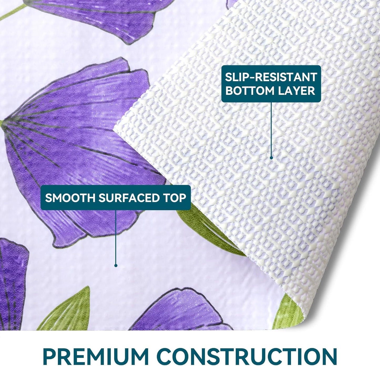 2 Rolls 12" W x 120" L Floral Drawer and Shelf Liner for Cabinets, Non-Adhesive Strong Grip Non-Slip Flower Shelf Cabinet Kitchen Shelf Liners for Kitchen Cabinets