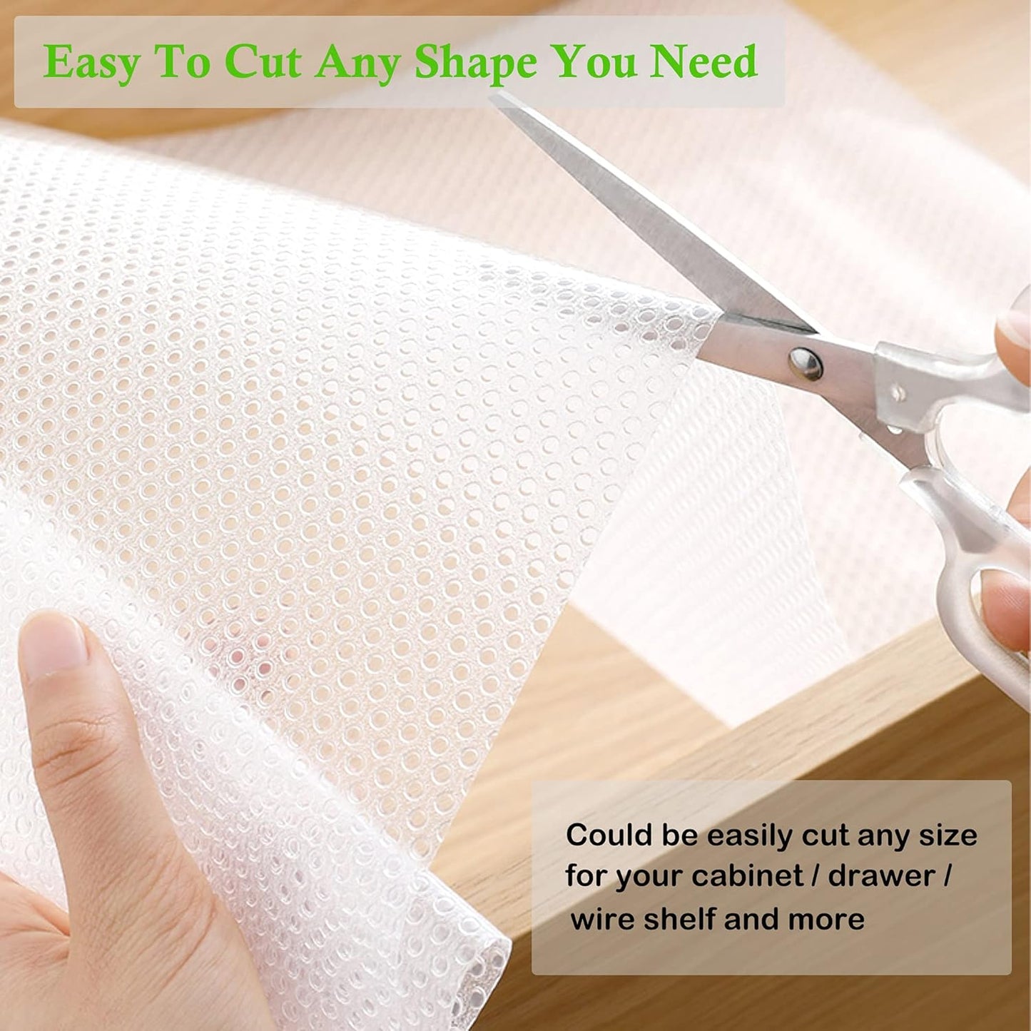 Cabinet Liners Non Adhesive Clear Kitchen Drawer Shelf Liner, 24 in x 20 FT Non Slip Waterproof Fridge Mat for Refrigerator, Dresser, Wire Shelf, Toolbox, Cupboard, Pantry, Storage and Desk