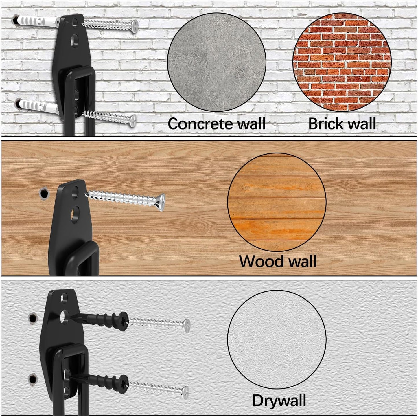 3-H Garage Wall Hooks 10 Pack, Garage Hooks Heavy Duty with Extra Welding Spots, Wall Storage Organizer for Hanging for Garden, Lawn, Yard (Orange)