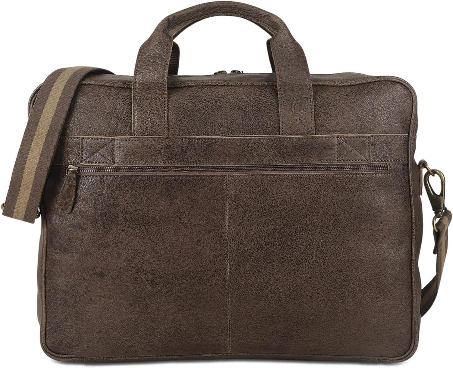 KomalC 16 Inch Leather briefcases Laptop Messenger Bags for Men and Women Best Office Satchel Bag