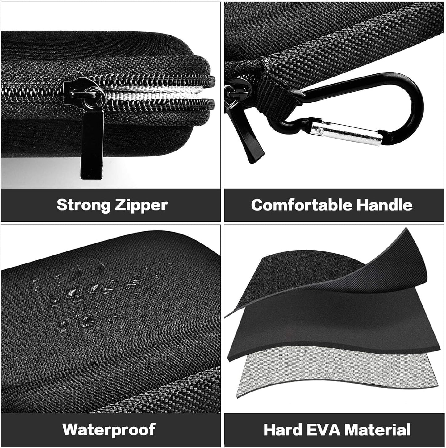 Hard Case Compatible with SanDisk 500GB/ 1TB/ 2TB/ 4TB Extreme Portable SSD - Up to 1050MB/s - USB-C, USB 3.2 Gen 2 - External for Solid State Drive. Carrying Travel Holder for USB Cables (Box Only)