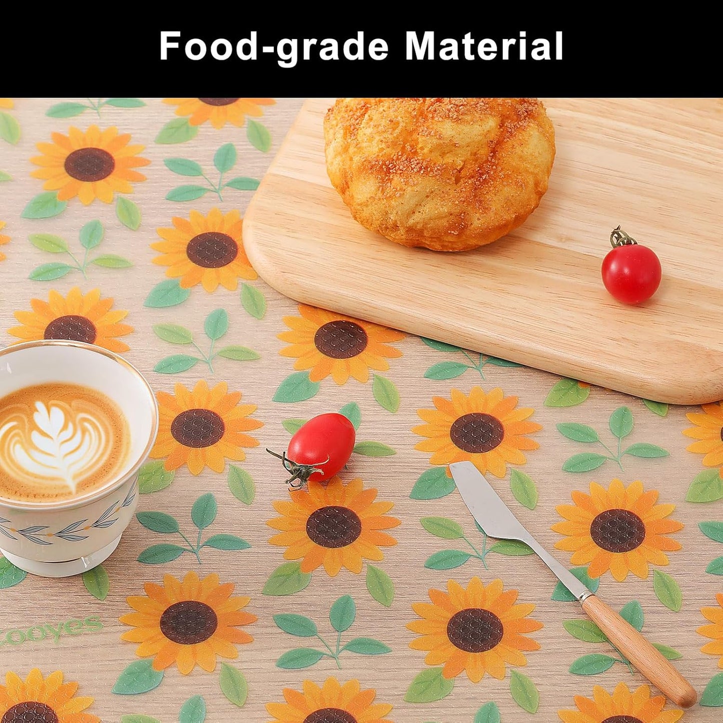 Cooyes Shelf Liner – Premium Non-Adhesive Cabinet & Drawer Liner for Kitchen – Waterproof Shelf Paper with Modern Pattern – Durable EVA Cabinet Mat – Easy to Cut （23.6" W x 360" L）