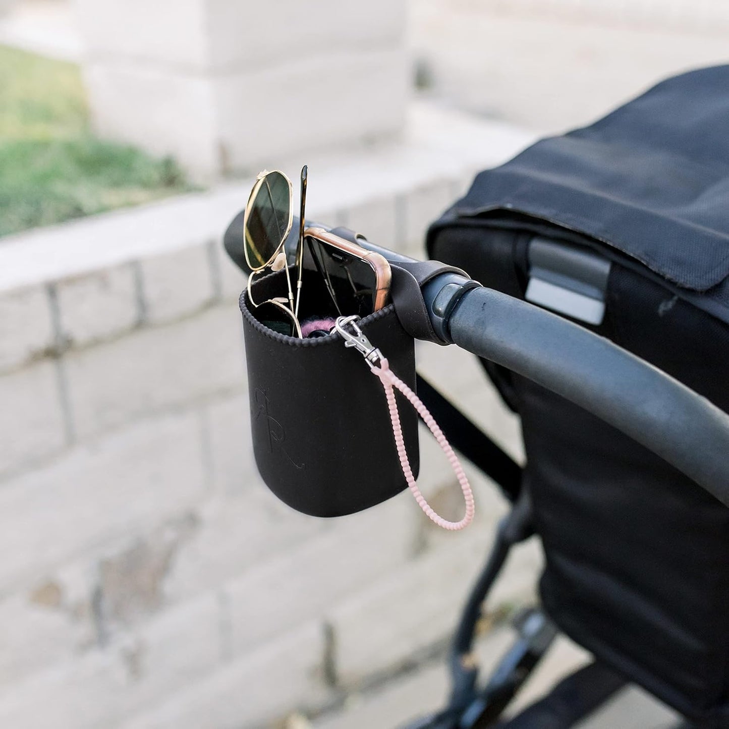 Ryan & Rose Cutie Holder Universal Stroller Cup Holder (Black (3 Pack))