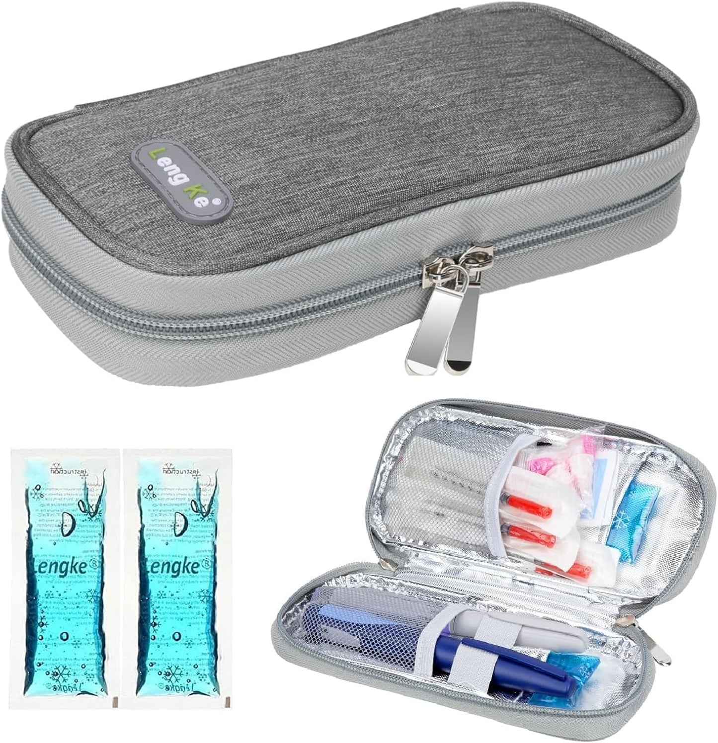 YOUSHARES Insulin Cooler Travel Case - TSA Approved for Ozempic, Mounjaro Injection Pen, Diabetic Medication Cooling Bag for Zepbound, Refrigerated Diabetes Storage Kit with 2 Ice Pack