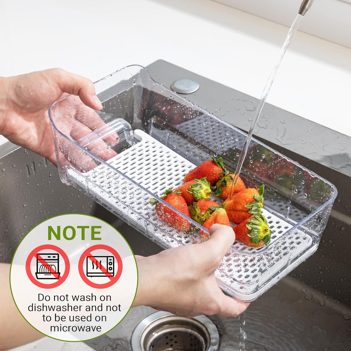 Imncya 6 Pack Stackable Pull-Out Fridge Organizer Drawers, Clear Refrigerator Drawer with Lids, Fridge Stackable Storage Drawers for Veggies, Fruits, Food Storage and Organizer