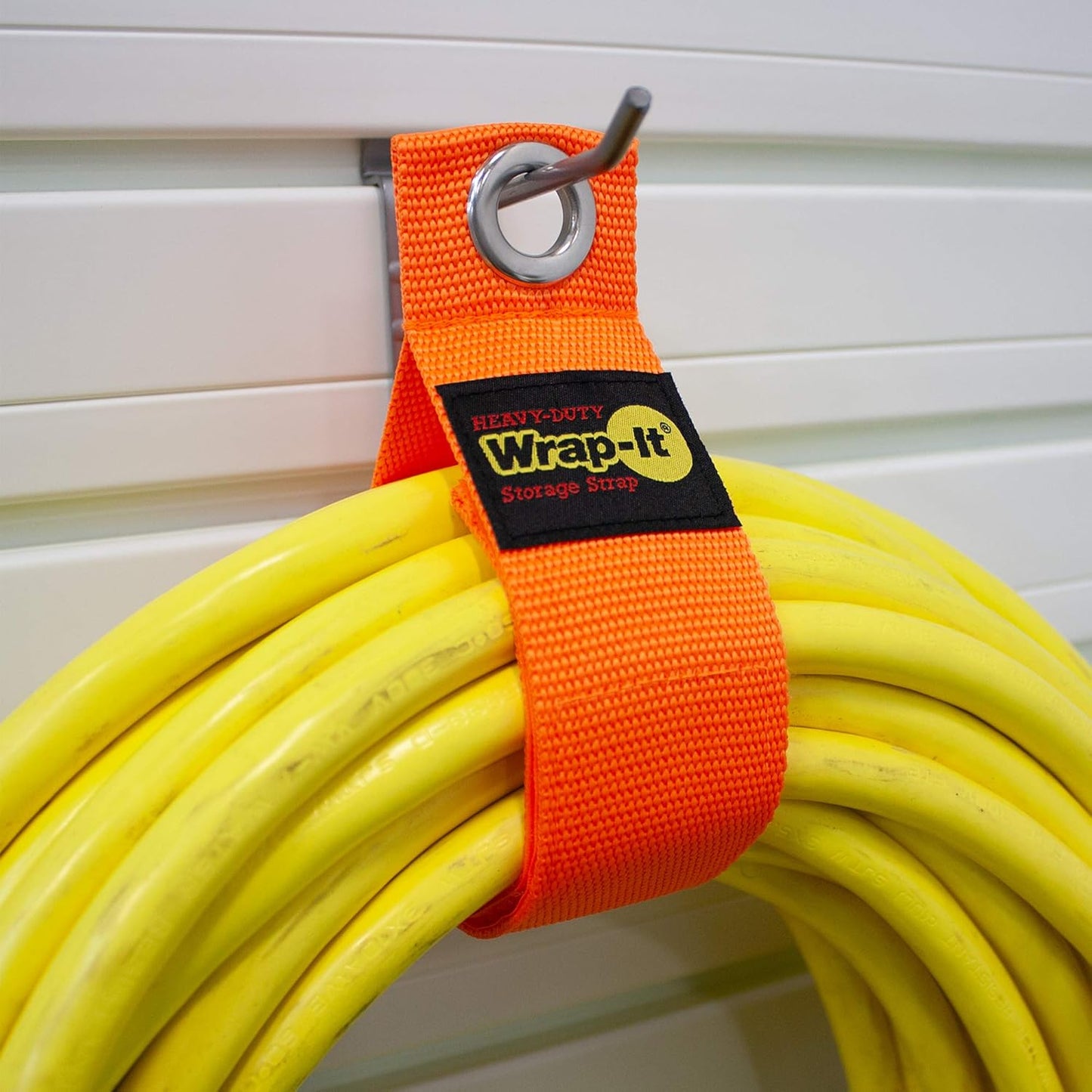 Heavy-Duty Wrap-It Storage Straps - 17-inch (6-Pack) Blaze Orange - Garage Organizer and Extension Cord Hanger for Garage Storage Ideas as an Electric Cord Holder with Garage Gadgets