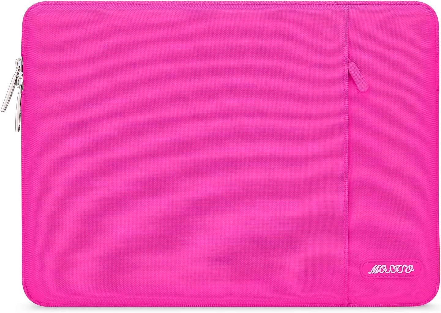 MOSISO Laptop Case 15 inch, 15 inch Laptop Sleeve Compatible with MacBook Air 15 M4 A3241 M3 A3114 M2 A2941 2025 2024 2023,Dell XPS 15,Polyester Vertical Computer Sleeve Bag with Pocket, Bright Rose