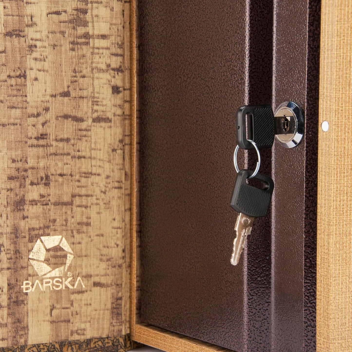 Barska Antique Map Book Safe with Key Lock – Hidden Diversion Lock Box with Magnetic Closure – Concealed Steel Compartment for Cash, Jewelry, and Valuables – Home or Office Security