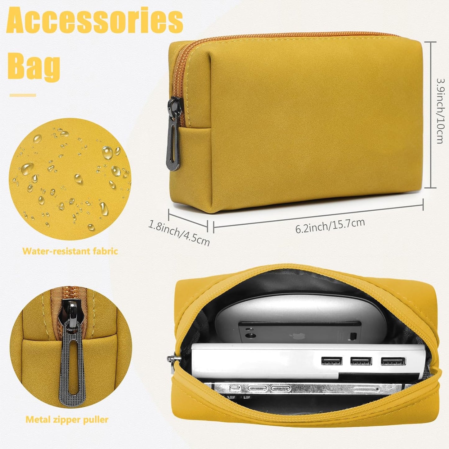 HYZUO 15-16 Inch Laptop Sleeve Case with Stand Feature for MacBook Pro 16 M4/M3/M2/M1 Pro/Max 2025-2019, XPS 15, MacBook Pro 15 2015-2012, Samsung Galaxy Book Flex/Pro 15, Olive Yellow