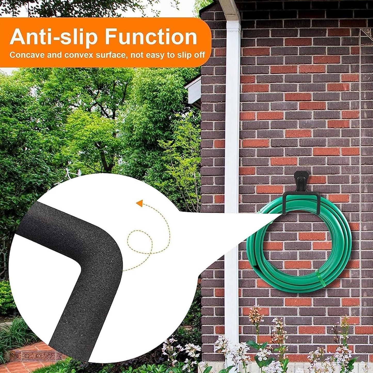 Garden Hose Holder - Heavy Duty Wall Mount Water Tube Hanger, Metal Pipe Hanger Reel, Durablee Rack | Hose Hook Organizer for Garden Expandable Water Extension Outdoor Yard Watering Storage