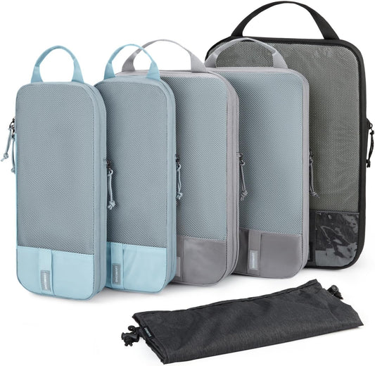 BAGSMART 6 Set /4 Set/2 Set Compression Packing Cubes for Travel, Lightweight Luggage Organizer Bags, Durable Space Saver Bags Travel Essentials