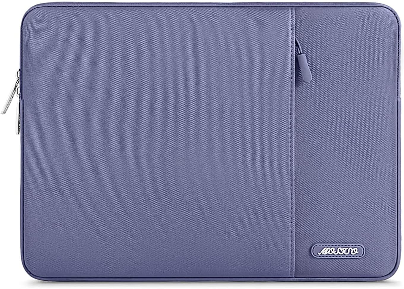 MOSISO Laptop Case 13.3 inch, 13-13.3 inch Laptop Sleeve Compatible with MacBook Air/Pro 13/Pro 14 M5 M4 M3 M2 M1, HP Dell ASUS Lenovo,Polyester Vertical Computer Sleeve Bag with Pocket, Lavender Gray