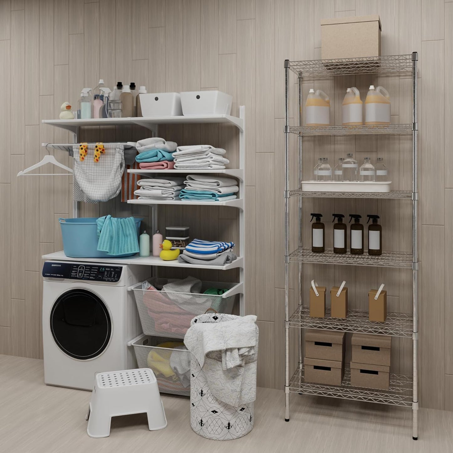 18" Deep x 30" Wide x 74" Height Wire Shelving Kit | 6-Tier | NSF Commercial Storage Rack Unit